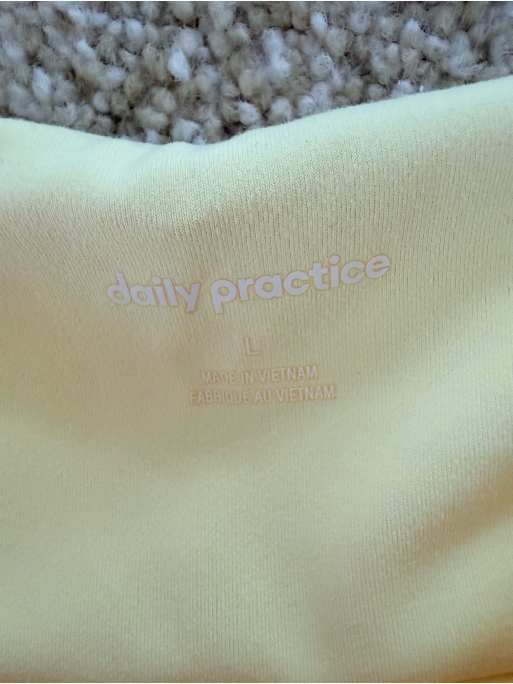 Anthropologie Daily Practice Butter Yellow Eyelet Set L NWOT - Picture 6 of 8